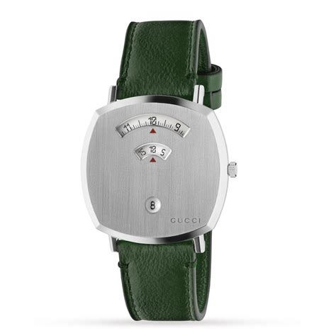 gucci grip watch mens|Gucci watch leather strap.